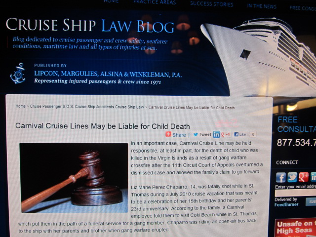 Jim Walker Cruise Law News Blog - Miami Florida Law Blog