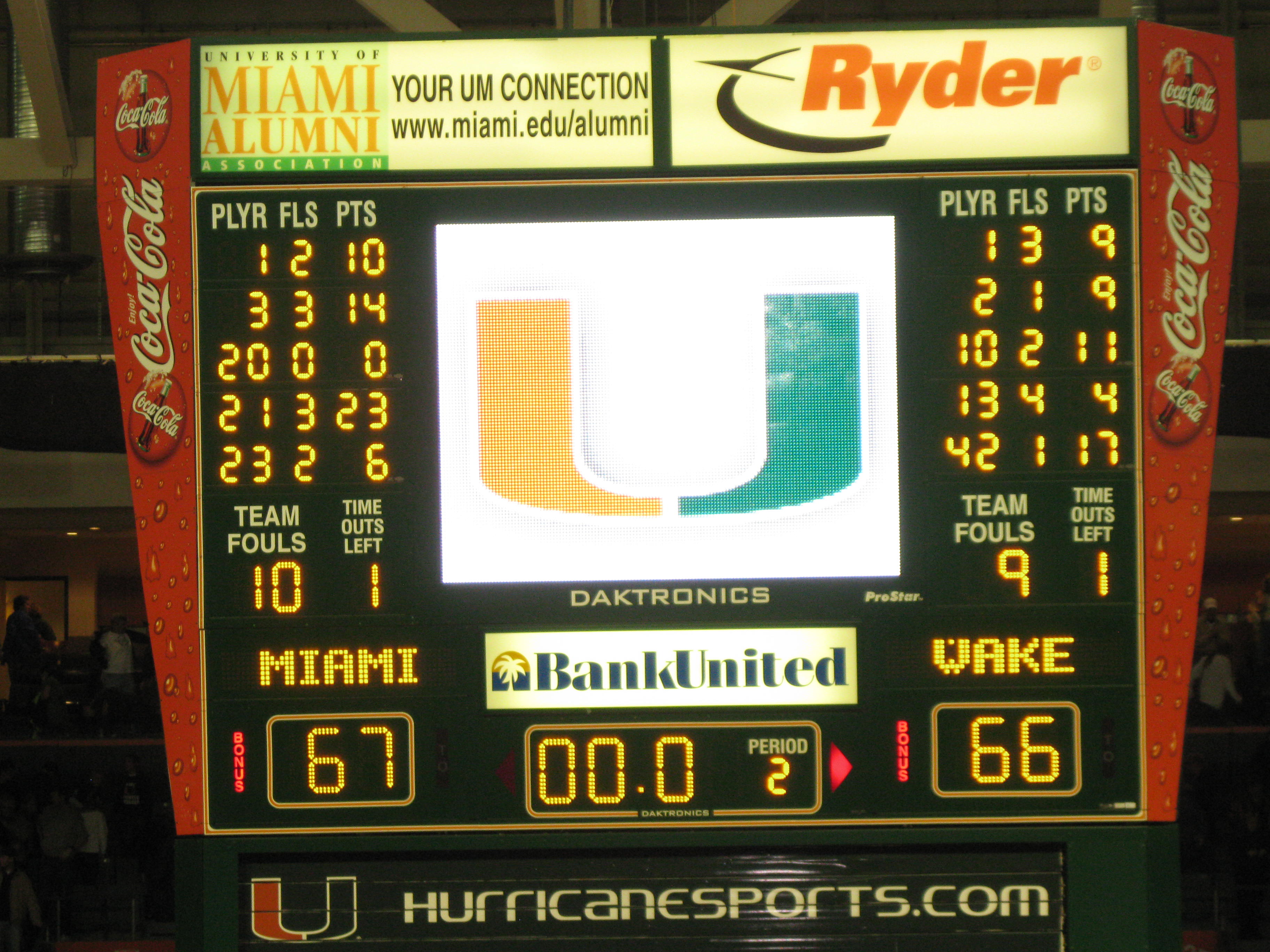 UM - Miami - Wake Forest - Basketball