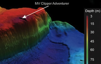 Clipper Adventurer - Ran Aground - Uncharted Rock