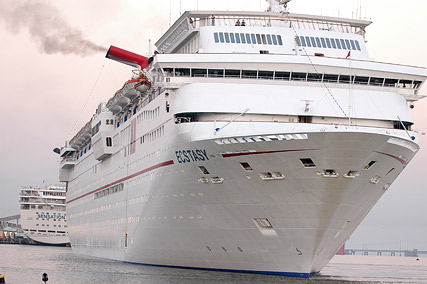 Carnival Ecstasy - Listing - Bouy?  -  Or Sand Bar?
