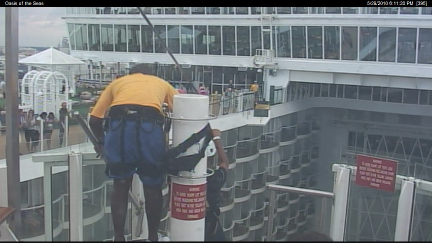 Oasis of the Seas - Crew Overboard - Webcam - Surveillance