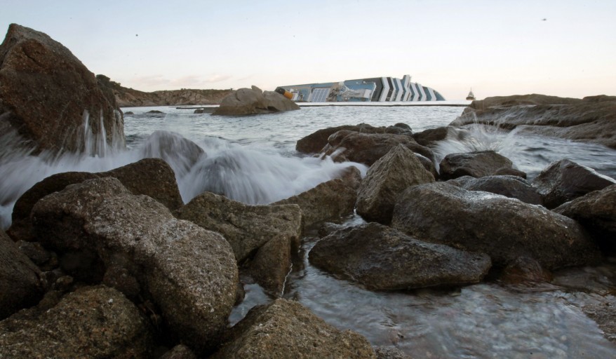 Costa Concordia Cruise Ship - Under Water Rocks