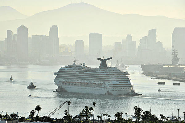 Carnival Splendor Cruise Ship Fire - Towed to San Diego